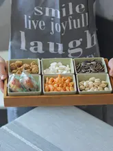 青瓷風の茶点皿【スナック・お菓子・ナッツ用・四角形】