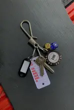 アイロンワークス製 ワイヤーデザインのパンツウエストアクセサリー【キーホルダー・バッグチャーム・運気を呼ぶデザイン】