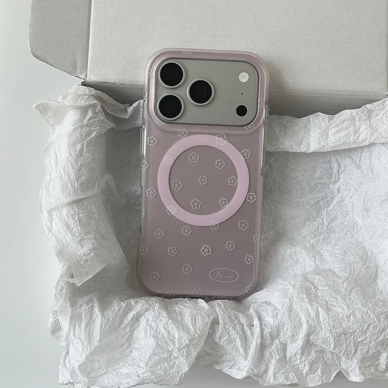 春夏向け花柄マグネット式スマホケース：iPhone対応の保護とデザインのバランス