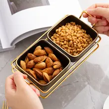 陶製ブラックマット仕上げの金縁小皿【家庭用・和風おつまみ・おしゃれなスナック皿】