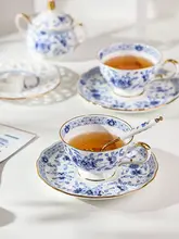 高級骨瓷コーヒーカップとソーサー【エレガントなレッドティーギフトボックス入り】（セットアップ対応）