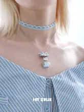 雪の結晶デザインの猫ネックレス【ギフトボックス付き・抽拉式・おしゃれなセーター用】