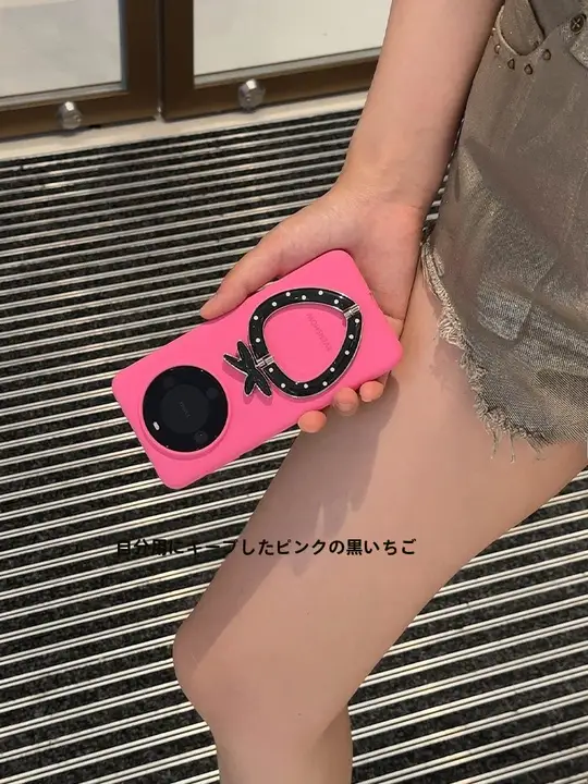 スタイリッシュな液体シリコン製スマートフォンケース【スタンド付き・華為Mate60Pro+対応・全包カバー】