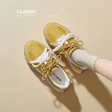 レディース春用レトロデザイン本革厚底スニーカー【クッション性抜群・カジュアル】