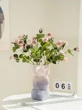 花瓶 ガラス製 ヴィンテージ 水栽培 胡蝶蘭用 上品 リビング テーブル インテリア