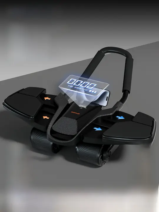 自動反発機能付き四輪腹筋ローラー【家庭用・トレーニング器具】