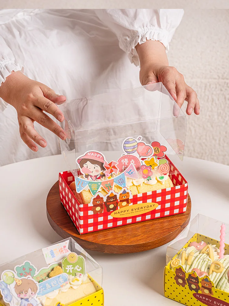 子供の日ケーキロール包装ボックス：半分サイズでスイーツテイクアウトを効率的に