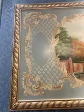ジュリアン フランス風 ヴィンテージ 壁掛けアート【木製・風景画・リビングルーム装飾用】