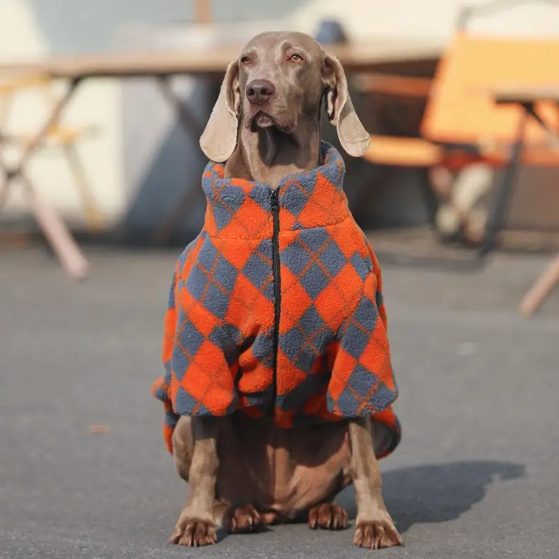 中大型犬用コットンボア冬服：厚手羊羔毛で冬の外出を快適に