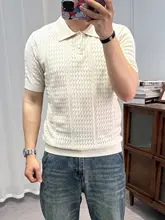 シンプルなデザインのニットポロシャツ【メンズ・半袖・カジュアル】