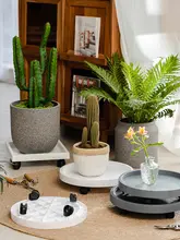 キャスター付きプランター用トレイ【移動可能・プラスチック製・底面トレイ】