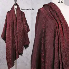 深紅色のドレス生地【三宅デザイン・しわ加工・百褶皺ファブリック・Diy用品】