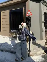 195大喜 チェック柄ショートコットンジャケット【フェイクファー・フィット・冬用】