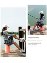 アウトドア用 折りたたみ式ポータブルスツール【調節可能・軽量・旅行や釣りに最適】