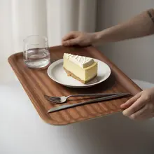 木製トレイ 長方形 シンプル カフェ仕様 プレート 茶托し 「KOYO」