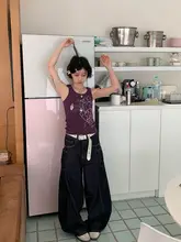 深い青のワークスタイル デニムパンツ【大口ポケット・高耐久】