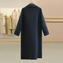 スタイリッシュなダブルフェイスコート【華やかなドレープ・冬用・カジュアル】
