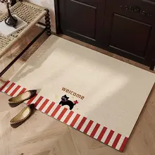 猫デザインの防滑玄関マット【ペット用・カジュアル】