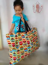 可愛いデザインの収納バッグ【幼稚園用・コットンキャンバス・手提げタイプ】