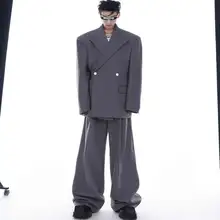 テーラードジャケット ユニセックス ツイル パッド付き オーバーサイズ ドレープ感 上品 「CulturE24ss」