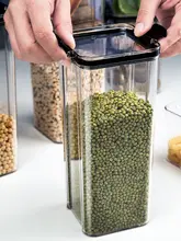 食品保存用 密閉透明プラスチック容器【乾物・茶葉・穀物収納用】