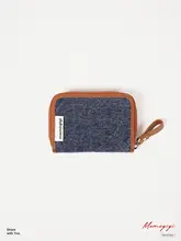 じゃばら カードケース 小銭入れ レディース デニム ハート刺繍 ヴィンテージ 大容量 シンプル 「Momogigi」