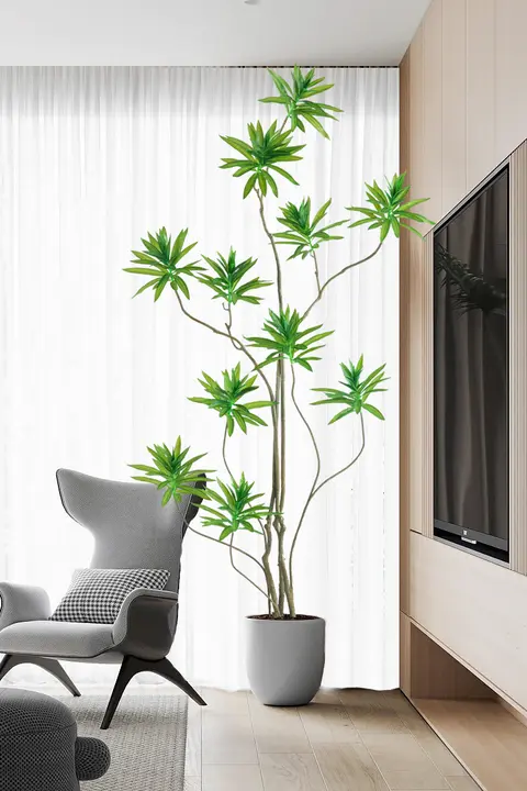 フェイク植物 室内リビングに適した 装飾オブジェ グリーンプラント スタイル