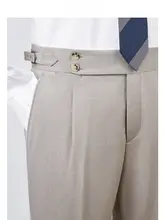 ビジネスカジュアル用 メンズスリムフィットパンツ【夏用・軽量・シワになりにくい】（セットアップ対応）