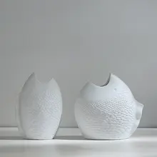 白色陶器製フラワーベース【モダンデザイン・水培用・ドライフラワー対応】