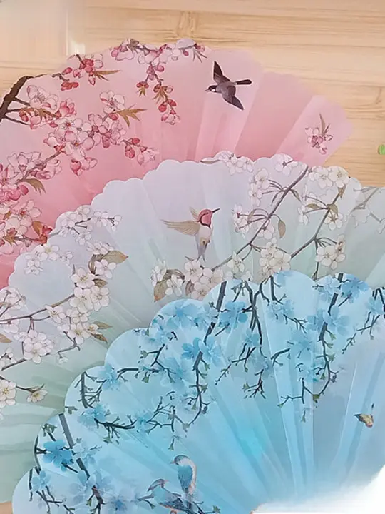 中国風ダンス扇子【子供用・プラスチック製・携帯に便利】