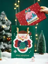 クリスマス用 手提げバッグ【平安夜・小型・贈り物やお菓子の包装に最適】