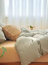 文芸風レトロ小花柄 全棉二重ガーゼ布団カバー【寝室用・宿舎向け】（セットアップ対応）