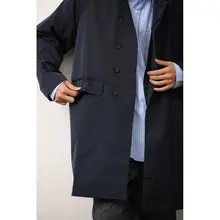 LH store メンズカジュアルトレンチコート【無地・春秋用・ゆったりフィット・中長丈】