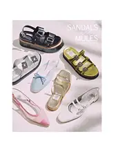 復古スタイルのベルベットサンダル【水晶バックル・スリッポン・ビーチ用】