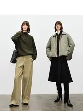 ウール混紡のケーブルニットセーター【レトロスタイル・冬用・保温性】