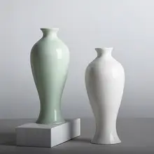白瓷陶器製 伝統的な観音瓶【浸水用・花を活ける・仏前装飾】