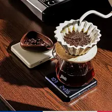 ミニコーヒー電子スケール【豆と粉の水比・抽出時刻計測】