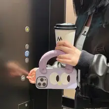 夏の新作 フィルム手提げスマホケース【iPhone対応・可愛い斜め掛けストラップ付き・個性的デザイン】