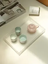 新中式デザインのティートレイ【アクリル製・香炉とジュエリー収納付き】
