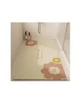 浴室用 シリコン製防滑マット【洗面所・穴あきデザイン・水切りタイプ】