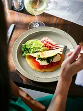 プレート 平皿 手作り 陶器 ヴィンテージ 家庭用 おかず皿 点心皿 おしゃれ 洋食器