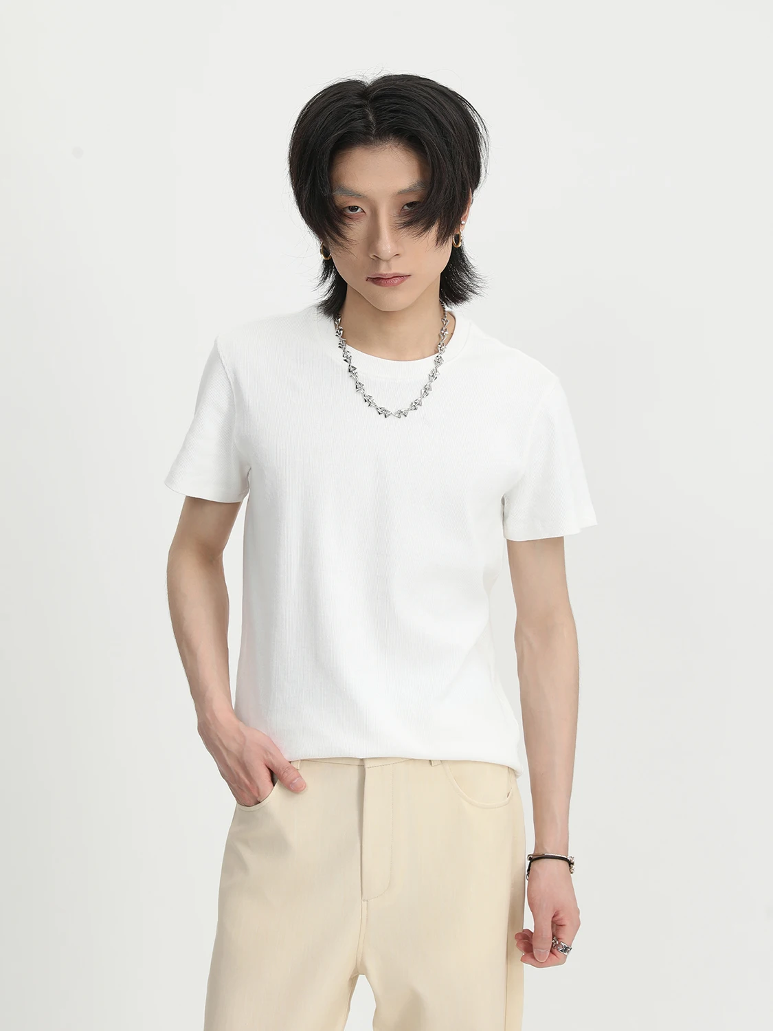 バーベルトレーニング用 Tシャツ：修身型の極上の柔らかさと短袖設計が実用性を実現