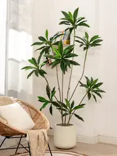 人工観葉植物 ポット インドアリビング用 ベルベット ブラジル木 高級デザイン 北欧スタイル 装飾オブジェ
