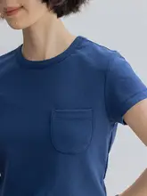 小飛袖の天絲リネン混コットン丸首短袖Tシャツ【春夏用・多色展開】