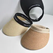 草編みの広ブリム空頂帽【夏用・紫外線対策・ビーチ・日除け】