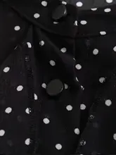 ドット柄重ね着シャツ【女性用・欧風・レイヤードデザイン】