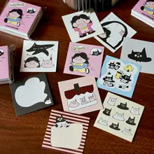 付箋ブロック メモブロック 10デザイン 10枚 オリジナルIPイラスト hohoとにゃんこ 手帳デコ 「HOHO」