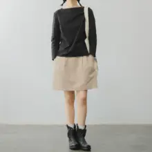 シンプルで洗練されたデザイン！オフショルダートップス【フレンチスタイル・ヴィンテージ風・細身効果】