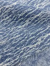 雪花線条のデザイン！洗い加工デニム生地【肌理のある外套用】