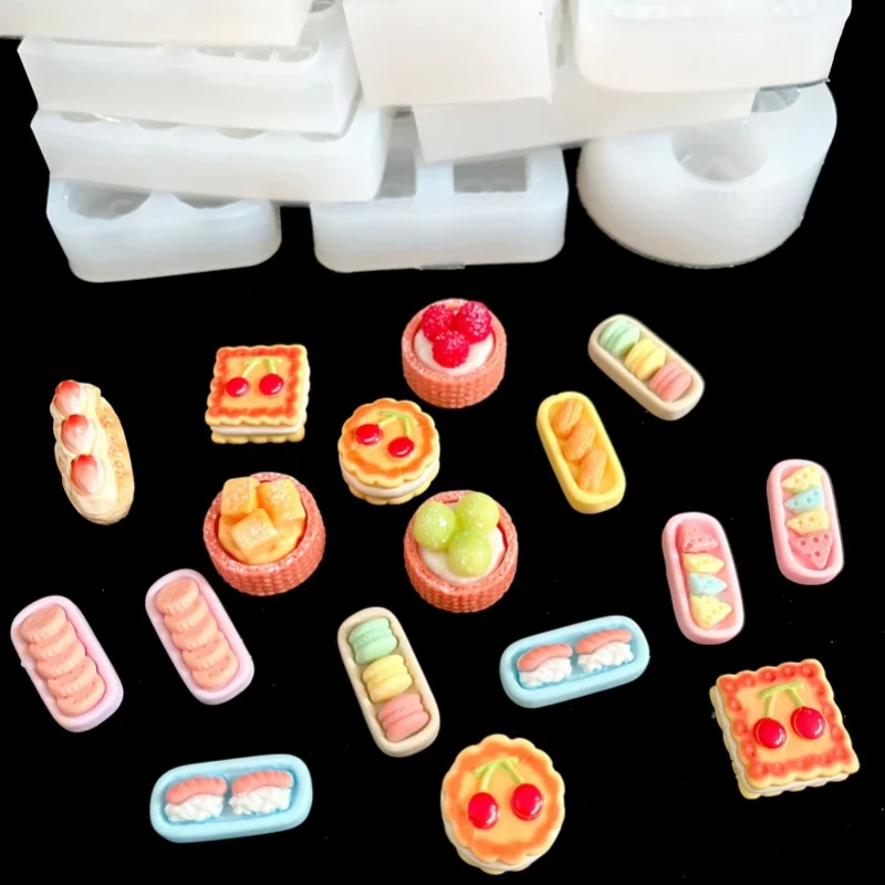 DIYストロベリーとチェリーのサンドイッチシリコン型【お菓子作り用】